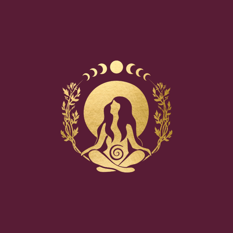 Wild Samsara Gold on red Woman 768x768